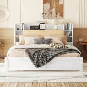 Cadre de lit en bois, 180 x 200cm, cadre de lit double