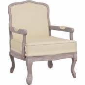 Chaise de canapé beige 64x64x90 cm lin Vidaxl Beige