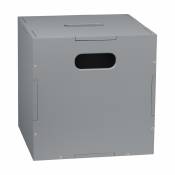 Cube de rangement en bois gris Cube Storage - Nofred