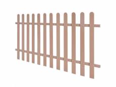 Esthetique clôtures et barrières ensemble beyrouth clôture wpc 200 x 100 cm marron