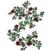 Fleurs de Soie de Vigne de Rose Artificielle Guirlande de Fleurs de Mariage Vignes pour la DéCoration de la Maison de Noce