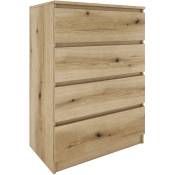 Hucoco - aster T4 - Commode moderne 4 tiroirs - 97x70x40