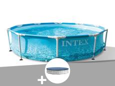 Kit piscine tubulaire Intex Metal Frame Ocean ronde 3,05 x 0,76 m + Bâche de protection
