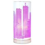 Lampe new york violette cylindrique