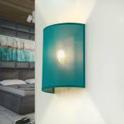 Licht-erlebnisse - Applique murale d'intérieur Alice Up & Down en tissu vert pétrole au design Loft dans un style moderne E27 - Essence - Pétrole