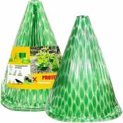 Lot de 20 chapeaux pour plantes en plastique vert transparent