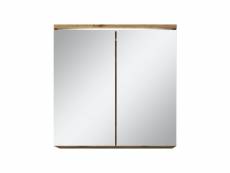 Meuble a miroir toledo 60 x 60 cm chene - miroir armoire miroir salle de bains verre armoire de rangement