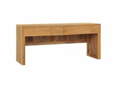 Meuble tv | banc tv armoire de rangement 100x35x45 cm bois de teck massif meuble pro frco54612