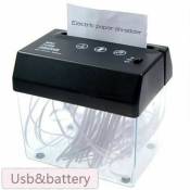 Mini broyeur créatif de bureau USB électrique A6 broyeur haute sécurité broyeur à coupe croisée broyeur mobile petit broyeur silencieux facile à