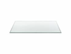 Plateau de table glasgow en verre esg 120 x 65 cm transparent