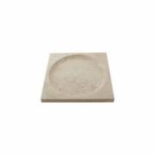 Plateau Regina / Vide-poches - Travertin / 30 x 30 cm - AYTM beige en pierre