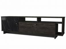Subleem meuble tv 140 cm bento noyer et noir