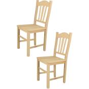 T M C S - Tommychairs - Set 2 chaises silvana pour cuisine, bar et salle à manger, robuste structure en bois de hêtre poli, non traité, 100% naturel