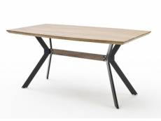 Table à manger rectangulaire finition chêne sauvage - l.160 x h.76 x p.90 cm -pegane-