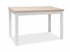 Table adam chêne sonoma - blanc mat 100x60