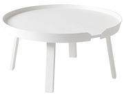 Table basse Around Large / Ø 72 x H 37,5 cm - Muuto blanc en bois