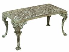 Table basse en fonte avec finition antique