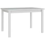 Table Victorville 125, Blanc, 76x80x120cm, Allongement, Stratifié, Bois, Partiellement assemblé - Blanc