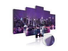 Tableau sur verre acrylique - purple sky [glass]-100x50