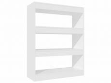 Vidaxl bibliothèque|cloison blanc 80x30x103 cm bois d'ingénierie