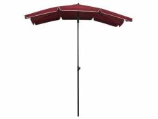 Vidaxl parasol de jardin avec mât 200x130 cm rouge