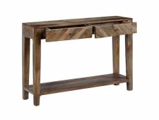 Vidaxl table console bois de manguier massif 118 x 30 x 80 cm 244969