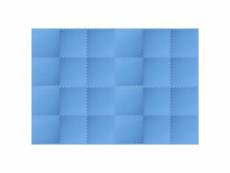 Vidaxl tapis de sol 24 pcs 8,64㎡ mousse eva bleu