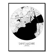 Affiche Saint Nazaire Carte ronde 40x50