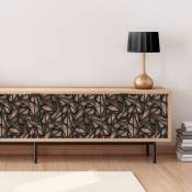 Ambiance-sticker - Sticker meuble scandinave bois design noir 60 x 90 cm - multicolore