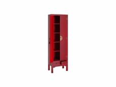 Armoire lingère 2 portes, 2 tiroirs rouge meuble chinois - pekin - l 55 x l 33 x h 185 cm - neuf