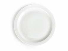 Assiettes à bord étroit blanches olympia 280(ø)mm - lot de 6