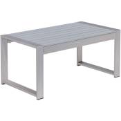 Beliani - Table de terrasse ou de jardin en aluminium gris clair Matériaux durables et design ultra moderne Trendy Gris