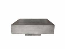 Beton - table cube en beton gris l100