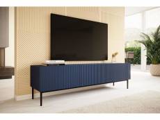 Bobochic meuble tv 200 cm kasha pieds noir bleu foncé