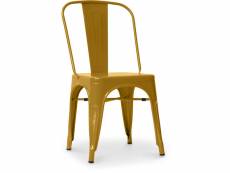 Chaise de salle à manger en acier - design industriel - nouvelle édition - stylix doré
