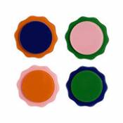 Dessous de verre Wobbly / Set de 4 - Verre - & klevering multicolore en verre