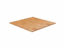 Dessus de table carré marron clair90x90x2,5cm bois chêne traité