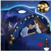 Dream Tents - Hot Kids Pop Up Tente de Lit - Tente pliable avec tente de rêve pour enfants + 20pcs étoiles LED Chaîne de Lumières
