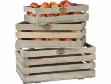 Esschert design - caisses à fruits en pin (lot de