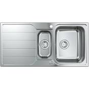 Evier 1 cuve et demi K500 - Inox - Grohe