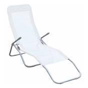 Garden Friend - Chaise longue basculante blanche