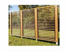 Habrita - panneau clôture 1x2m avec cadre tvt1020 -