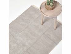 Homescapes tapis chenille uni en 100% coton gris clair - 110 x 170 cm RU1224E