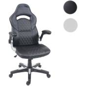 HW - Chaise de bureau C-F87 chaise pivotante, fauteuil directorial, similicuir - blanc
