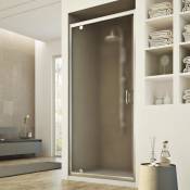 Idralite - Porte de douche pivotante verre opaque mod Sintesi 1 porte 70 cm