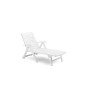Iperbriko - Foldable White Emerald Sun Lounger - 72x189x96