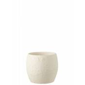 Jolipa - Cache pot en céramique blanc 24x24x22 cm