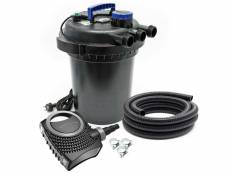 Kit set bassin 6000 litres 11 watts uvc pompe 3600 lparh tuyau 5 m kit de filtration helloshop26 16_0001928
