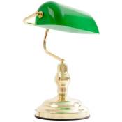 Led lampe de banquier bureau lecture éclairage métal vert interrupteur lumière salon chambre salle à manger