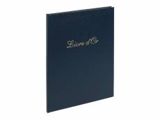 Livre d'or balacron en simili-cuir 100 pages - 27 x 22 cm - bleu
